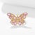Metal Nina Zhou Butterfly Pink Sapphire Diamond Cocktail Ring in 14k Yellow Gold, size 7.5 For Sale - Image 7 of 11