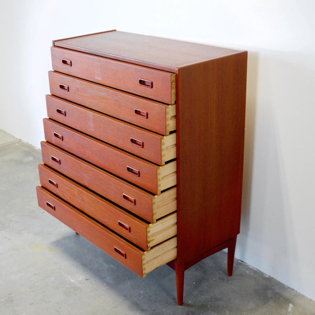 Mogens Kold Danish Teak 7 Drawer Dresser Designed by Arne Hovmand-Olsen For Sale - Image 10 of 14