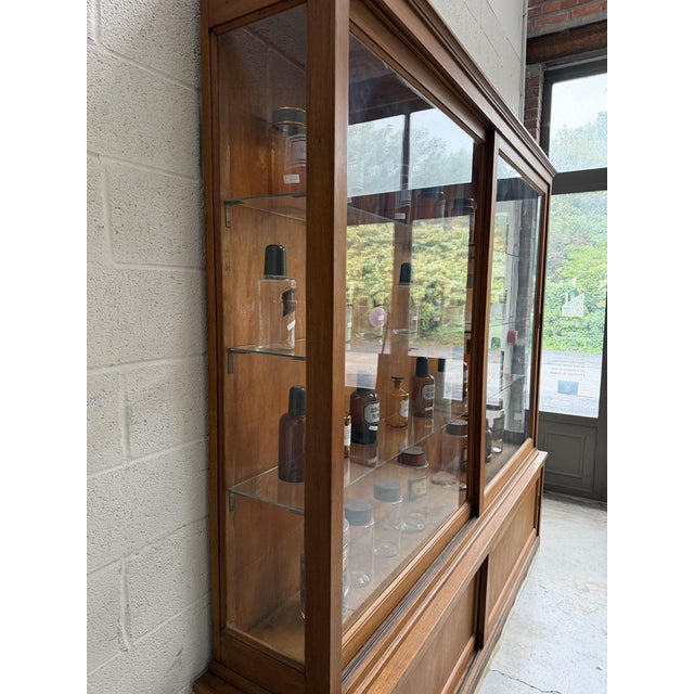 Vintage Pharmacy Display Case in Mahogany For Sale - Image 4 of 18