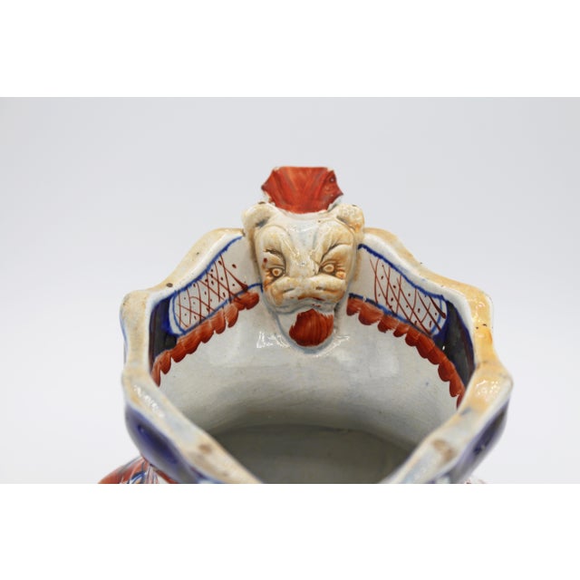 Ceramic Circa 1860s English Large Ironstone Octagonal Jug With Dragon Handle For Sale - Image 7 of 10