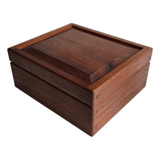 Vintage Tropical Hardwood Humidor With Spanish Cedar Lining For Sale