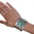 6.75" c1930's Navajo Curio whirling logs cuff bracelet with turquoise For Sale - Image 11 of 11