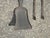 Vintage French Country Black Wrought Iron Set of Two Fireplace Tools For Sale - Image 15 of 15
