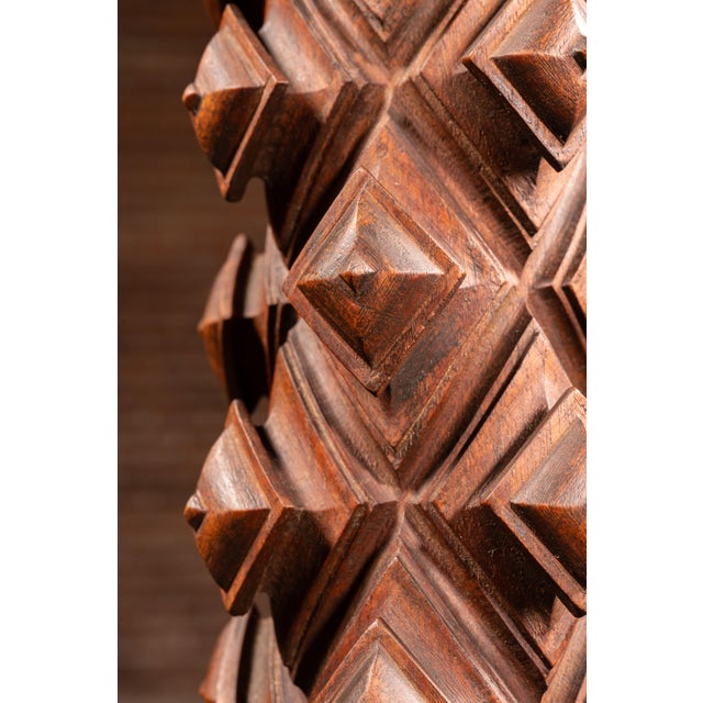 Auburn Victorian Carved Walnut Pedestal Stand With Claw Feet For Sale - Image 8 of 9