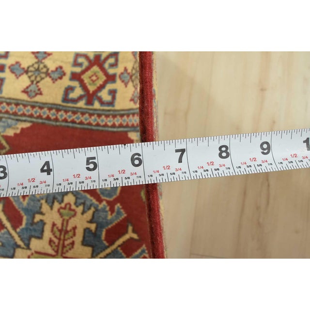 Kazak Runner 2'8'' X 10'4'' Red Wool Geometric Hand-Knotted Oriental Rug For Sale - Image 11 of 12