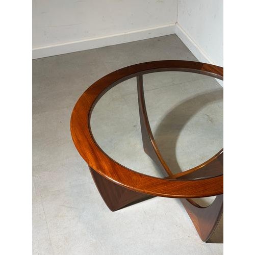 Mid-Century Modern Round Astro Coffee Table in Teak and Glass from G-Plan For Sale - Image 5 of 7