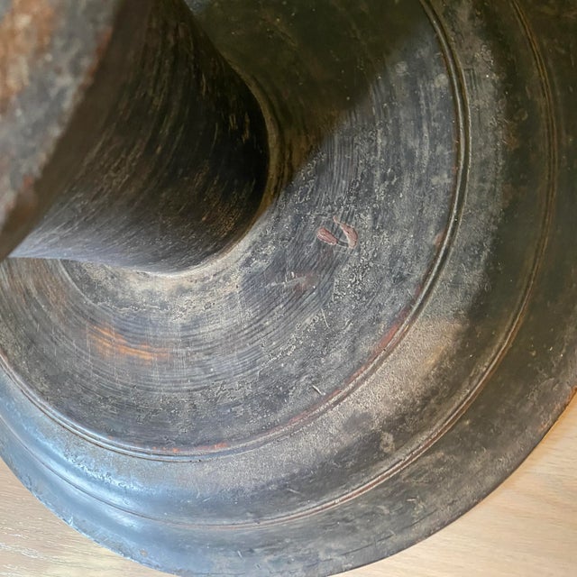 Early 20th Century Antique Hand Carved Teak Offering Tray For Sale - Image 9 of 12