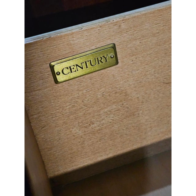 Late 20th Century Late 20th Century Furniture Curved Mahogany Tambour Armoire / Bar Cabinet For Sale - Image 5 of 12