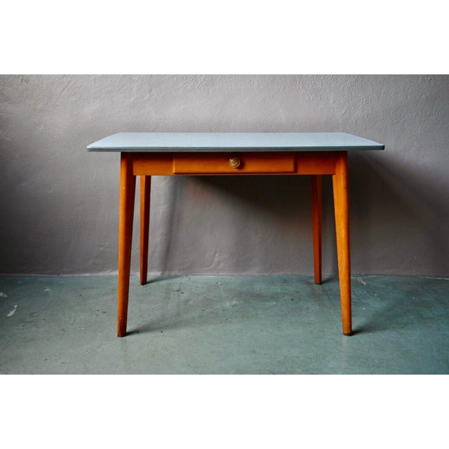 Vintage Formica Table with Compass Legs, 1960s For Sale - Image 13 of 18