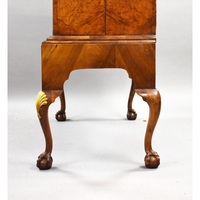 George III Burr Walnut Chest on Stand, 1800 For Sale - Image 12 of 13