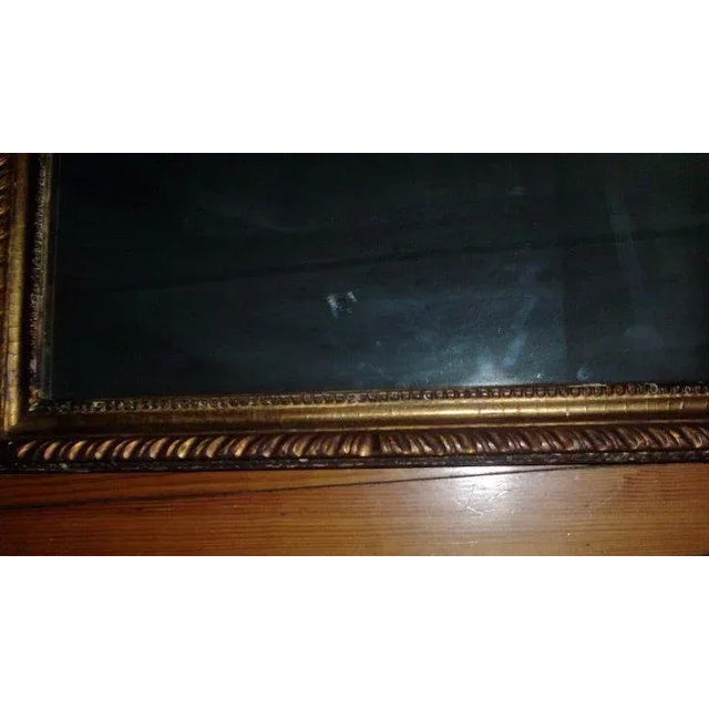 A fine and rare 18th century English Georgian carved wood frame for an oil painting. Carved with lambs tongue and beading....