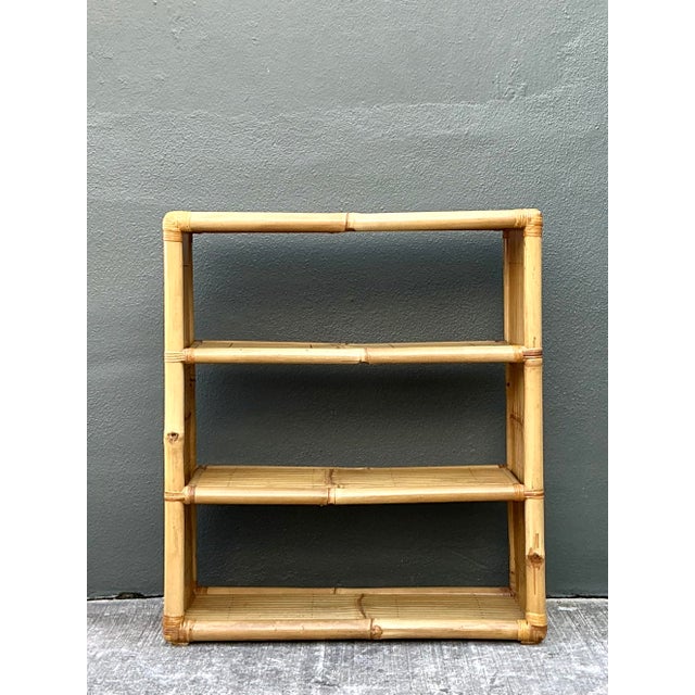 Vintage Bamboo Low Etagere For Sale - Image 4 of 12