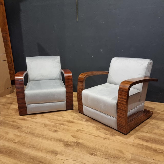 Vintage Chairs with Canaletto Walnut Armrests, Set of 2 For Sale - Image 14 of 15