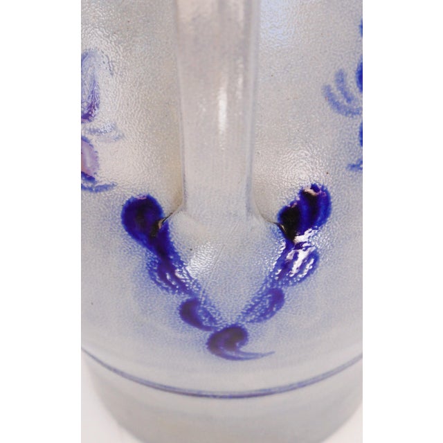 Ceramic Exr Lrg. 19th C. European Westerwald Salt Glazed Stoneware Jug 16" For Sale - Image 7 of 10