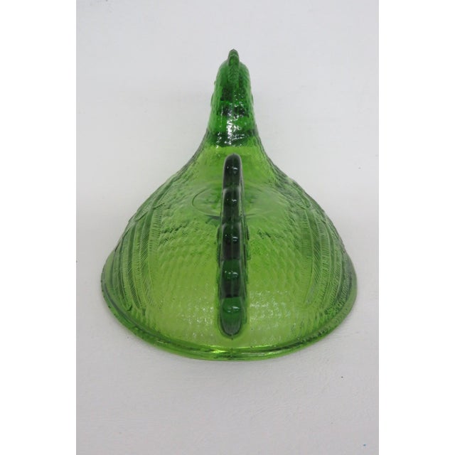 Indiana Glass Mid Century Green Hen on Nest Dish Cover Lid Only No Bottom 4936b For Sale - Image 13 of 14