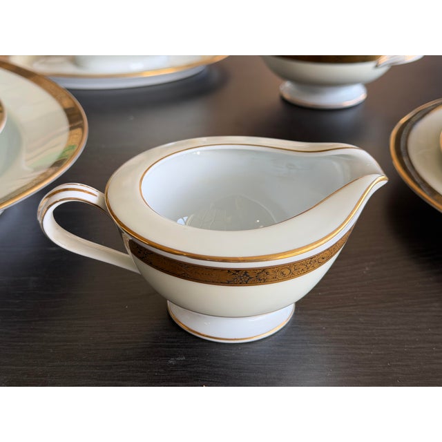 Traditional 1950's Noritake Goldkin China Set - 91pcs For Sale - Image 3 of 12