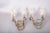 1950s Scrolled Brass Wall Sconces with Crystal Bobeches attributed to Jules Leleu, 1950s, Set of 2 For Sale - Image 5 of 11