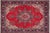 Retro Persian Tabriz Red/Blue Wool Rug - 9'10'' X 12'7'' For Sale - Image 9 of 10