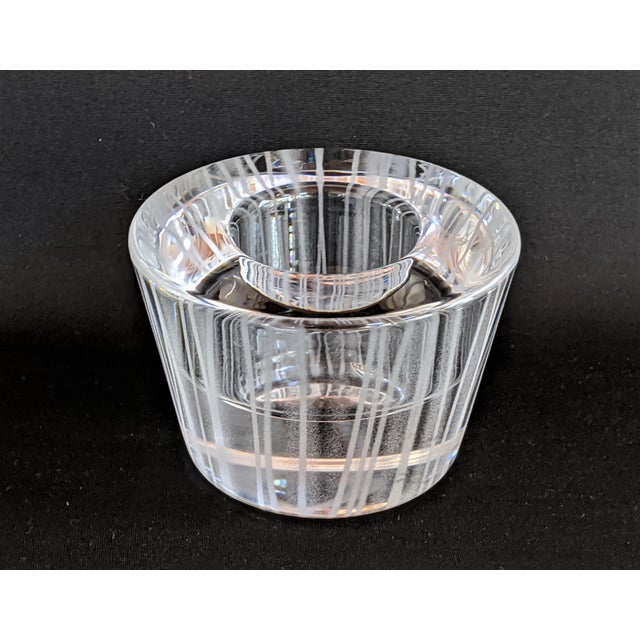 Vintage Orrefors Crystal Striped Votive Tealight Candle ...