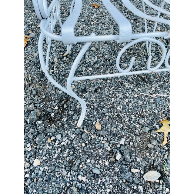 Early 20th Century Vintage Wrought Iron French Garden Chair, Attributed For Sale - Image 10 of 11