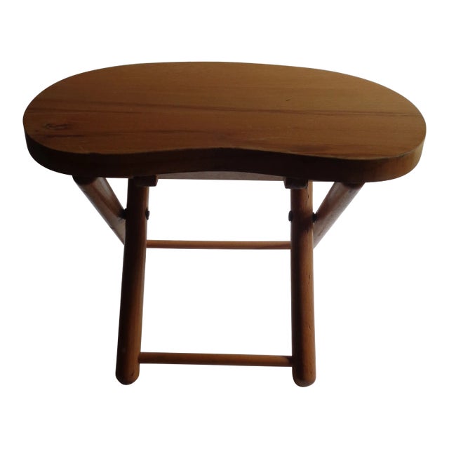 Mid-Century Folding Wooden Child's Stool or Seat For Sale