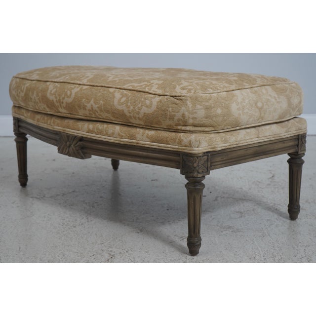 Harden French Louis XVI Loveseat & Ottoman For Sale - Image 14 of 18