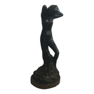 1966 Pierre Bonnard Nude Girl Bathing Alva Studio/Albright Gallery Statue For Sale