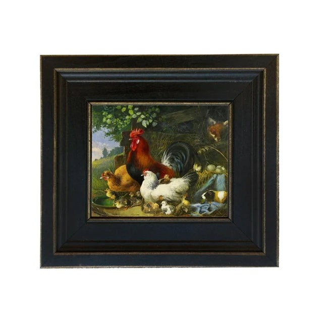 "Fox in the Hen House" Contemporary Reproduction Print on Canvas