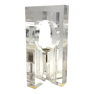 Sandro Petti, Sculptural Lucite Table Lamp, Maison Jansen France 1970s