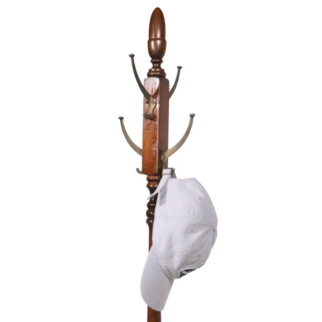 Vintage Freestanding Coat Rack by the Fair Furniture Company Newark New Jersey For Sale - Image 4 of 8