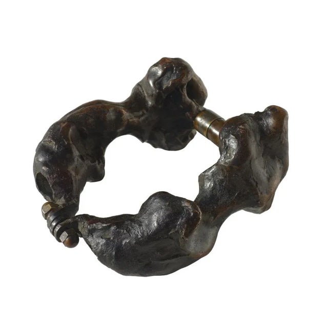 Abstract Bronze Sculpture Handle for Push Door, 1960s For Sale - Image 4 of 5