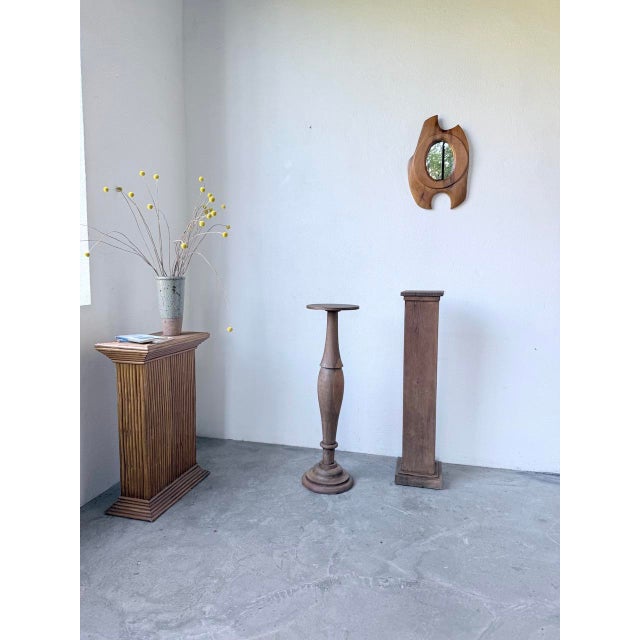1950s Wooden Column Pedestal Tables, 1950, Set of 2 For Sale - Image 5 of 18