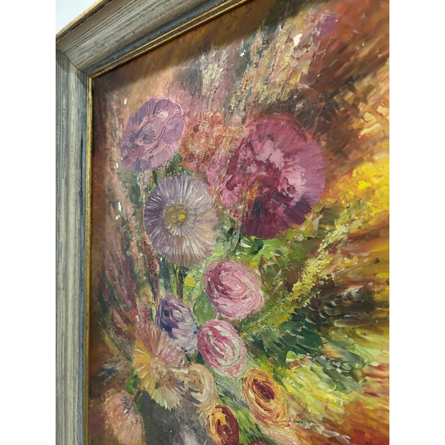 R Poirot, Bouquet, 1950s, Oil on Canvas For Sale - Image 13 of 16