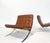 1970s Set of Brown Leather Barcelona Chairs by Mies Van Der Rohe for Knoll, 1970 For Sale - Image 5 of 9