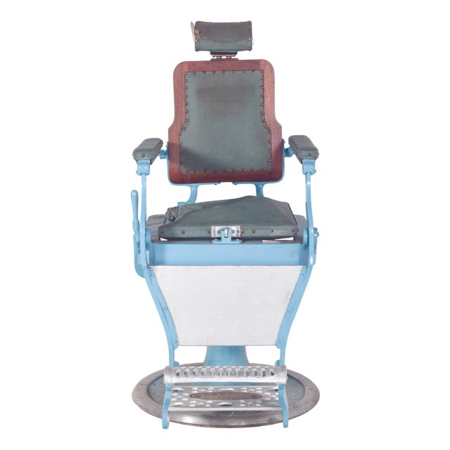 Mid-Century Portuguese Barber Chair, 1950s For Sale