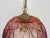 1970s Vintage Pink Pendant Light with Tassels and Patterned Glass Globe, 1970s For Sale - Image 5 of 9