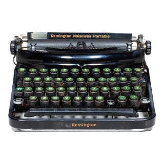 Art Deco Remington Portable Noiseless Typewriter and Case c.1937 For Sale