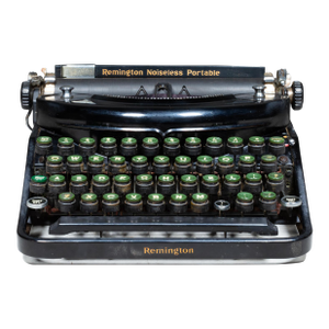 Art Deco Remington Portable Noiseless Typewriter and Case c.1937