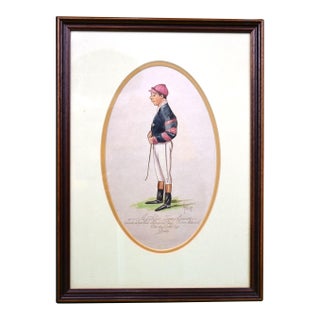 Arthur Templeman Jockey C1905 Watercolour by Astor For Sale