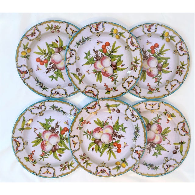 Metal Early 21st Century Enameled Tin English Duke of Gloucester Plates - Set of 6 For Sale - Image 7 of 7
