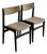 1960s Pair of Danish Modern in Style of Erik Buch Style Dining Chairs in Dark Stained Oak For Sale