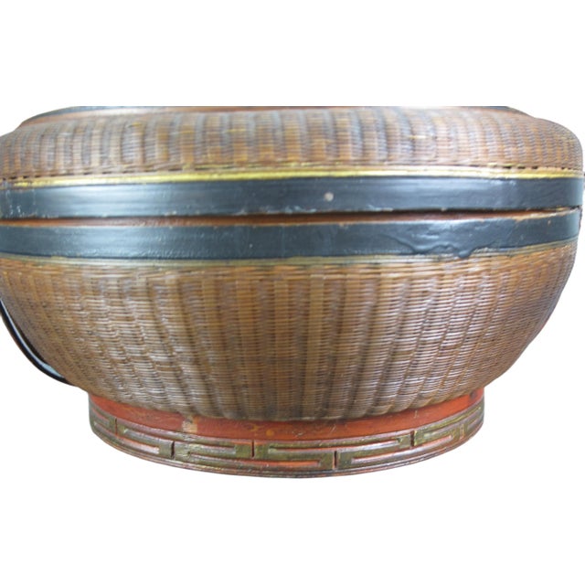 2010s Bamboo Basket For Sale - Image 5 of 9