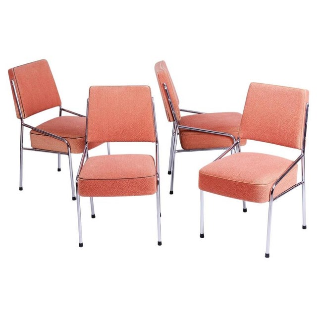 Bauhaus Chairs in Tubular Chrome-Plated Steel, Czech, 1940s, Set of 4 For Sale - Image 15 of 15