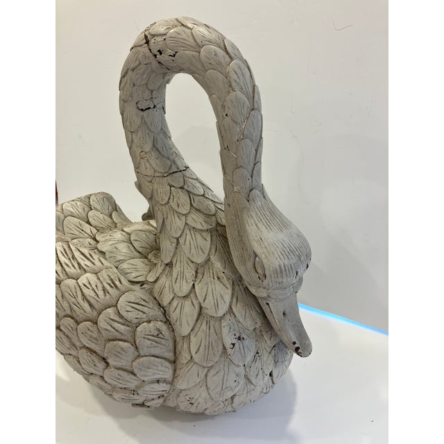 1920s 1920s Antique French Carved Wood Swan For Sale - Image 5 of 6