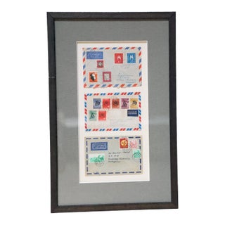 20th Century French Framed Air Mail (B) For Sale