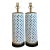 Vintage Perforated Ceramic Table Lamps - Pair For Sale