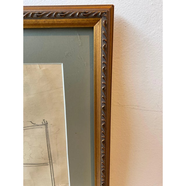 Paper 1930s Designers Drawing of a Living Room Proposal For Sale - Image 7 of 8