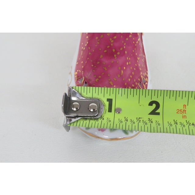 Limoges China Porcelain Shoe Figurine Pink Hand Painted Flowers Gold Trim 4980b For Sale - Image 14 of 17