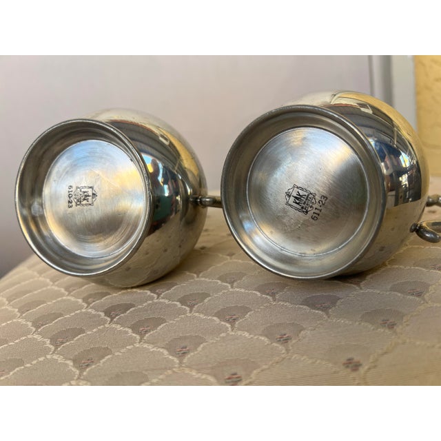 Vintage Pewter Old Annapolis Sugar and Creamer by Kirk Stieff For Sale - Image 4 of 8