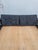 "Morna" double bed in black leather by Afra & Tobia Scarpa for Molteni, made in Italy in the 1980s. The bed frame consists...